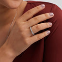 French Pave Round Eternity Band