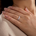 East-West Emerald Eternity Band
