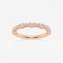 Prong Set Round Alternating Wedding Band