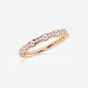 Prong Set Round Alternating Wedding Band