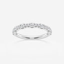 Prong Set Round Alternating Wedding Band