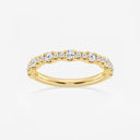 Prong Set Round Alternating Wedding Band