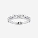 East-West Emerald Wedding Band