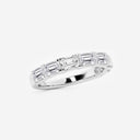 East-West Emerald Wedding Band