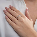 Floating Pear Wedding Band