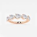 Floating Pear Wedding Band