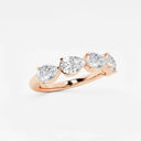 Floating Pear Wedding Band