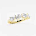 Floating Pear Wedding Band