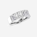 Seven Stone Emerald Wedding Band