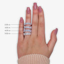 Seven Stone Oval Wedding Band