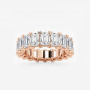 V-Prong Emerald Eternity Band