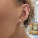 Three Prong Round Martini Stud Earrings