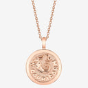 Capricorn Zodiac Medallion with Diamond Frame
