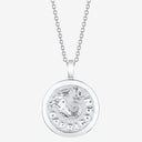Capricorn Zodiac Medallion with Diamond Frame