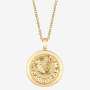 Capricorn Zodiac Medallion with Diamond Frame