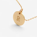 Gold Disc Initial Pendant
