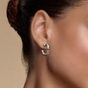 Twisted Round Gold Hoop Earrings