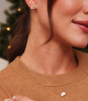 Toi et Moi Emerald and Pear Stud Earrings