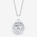 Gemini Zodiac Medallion with Diamond Frame