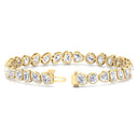 Bezel Set Mixed Multi-shape Tennis Bracelet