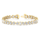 Bezel Set Mixed Multi-shape Tennis Bracelet