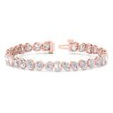 Bezel Set Mixed Multi-shape Tennis Bracelet