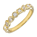 Half Bezel Oval Eternity Band