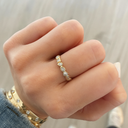 Half Bezel Oval Eternity Band