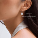 Georgian Pear Shape Lab Grown Hoop Earrings