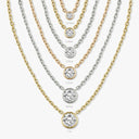 Bezel Set Round Solitaire Pendant