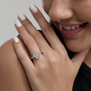 Emerald Graduated Side Stone Stone Engagement Ring