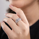 Framed Emerald Eternity Band