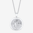 Libra Zodiac Medallion with Diamond Frame