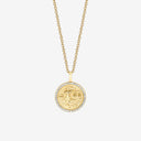 Libra Zodiac Medallion with Diamond Frame