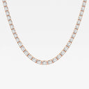 East West Emerald Tennis Necklace