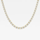 East West Emerald Tennis Necklace