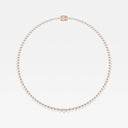 Graduated Riviera Three Prong Round Tennis Necklace