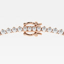 Graduated Riviera Three Prong Round Tennis Necklace
