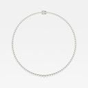 Graduated Riviera Three Prong Round Tennis Necklace