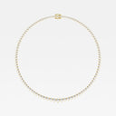 Graduated Riviera Three Prong Round Tennis Necklace