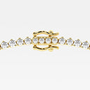 Graduated Riviera Three Prong Round Tennis Necklace