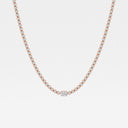 Single Station Oval Tennis Necklace