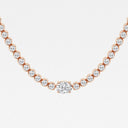 Single Station Oval Tennis Necklace