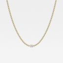 Single Station Oval Tennis Necklace
