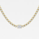 Single Station Oval Tennis Necklace