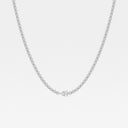 Single Station Pear Tennis Necklace