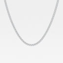 Four Prong Round Tennis Necklace