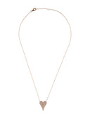 14k Gold Lab Grown Diamond Pavé Heart Necklace