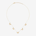 Fluted Butterfly Station Necklace