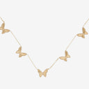 Fluted Butterfly Station Necklace